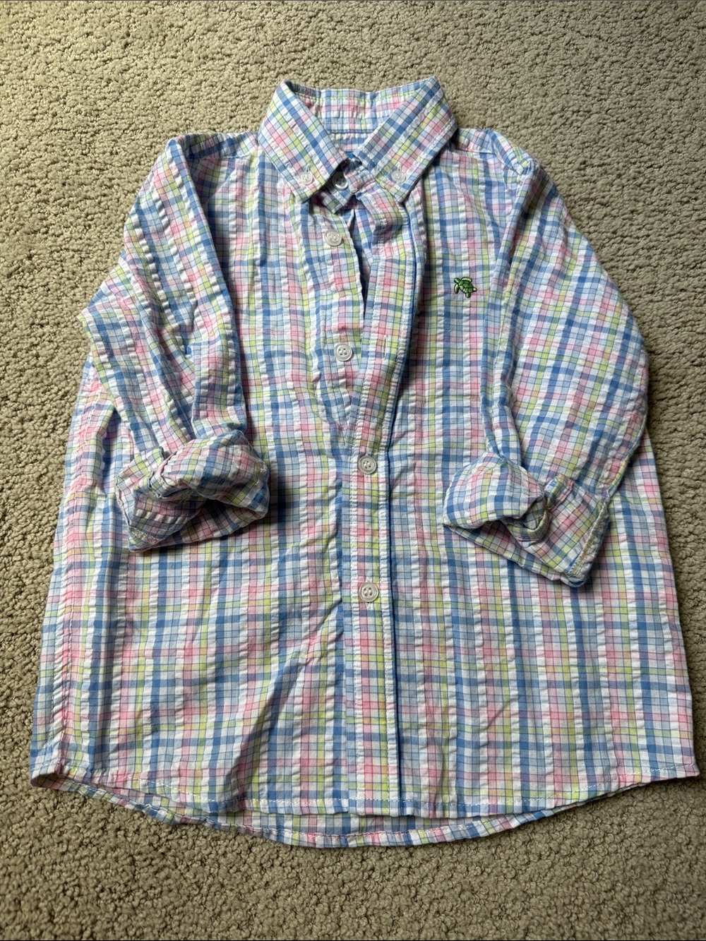 Children's Pastel Plaid Button-Down Shirt - Multi